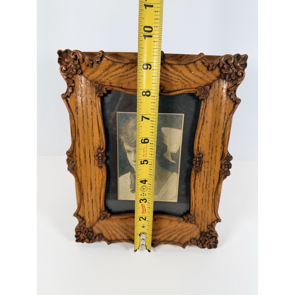 Vintage Ornate Wooden Frame‎ With Antique Photograph. Victorian Style Decor. - Picture 12 of 15